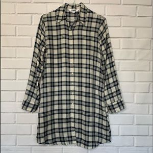 BB DAKOTA Plaid Buttoned Down Tunic Shirt S Size